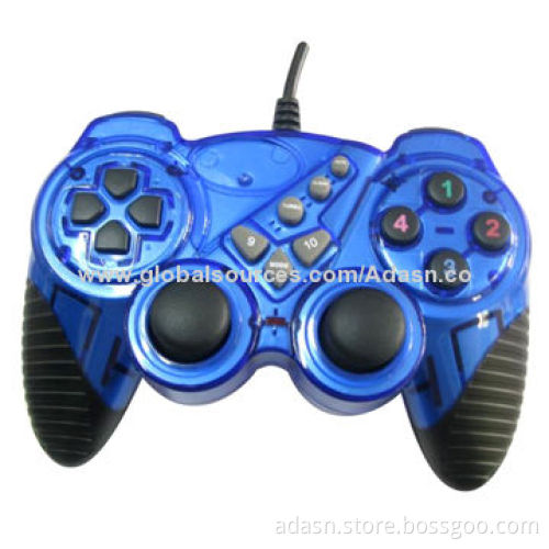 Wired USB PC Joypad with Dual Shock, New Design, Various Color, Factory Cheap Price